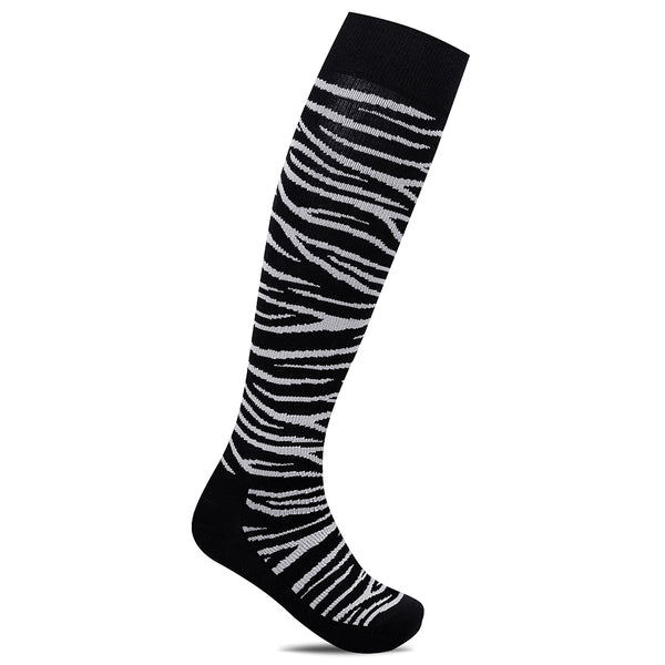 Minfot Støttestrømper Bambus Zebra Sort 1-pak