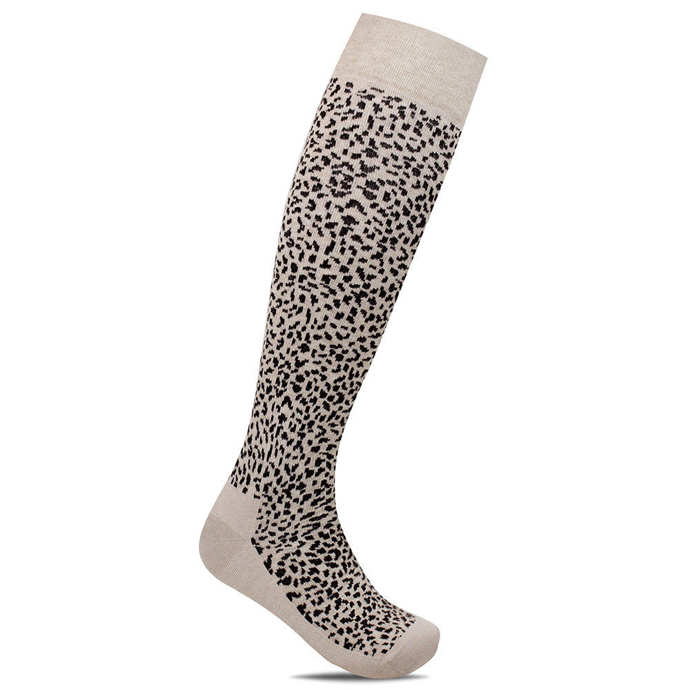 Minfot Støttestrømper Bomuld Leopard Beige 1-pak
