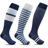 Minfot Støttestrømper Bred Bomuld Maritim 3-pak