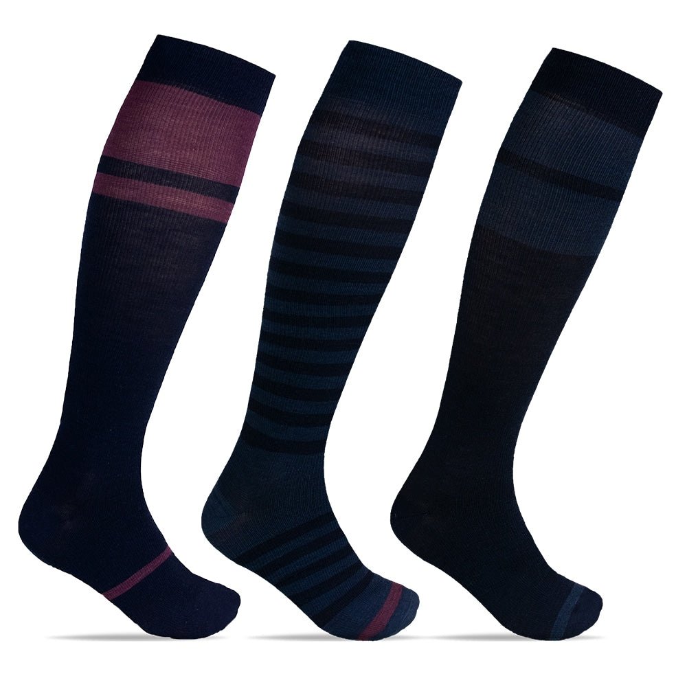 Minfot Stödstrumpor Merinoull Midnight 3-pack