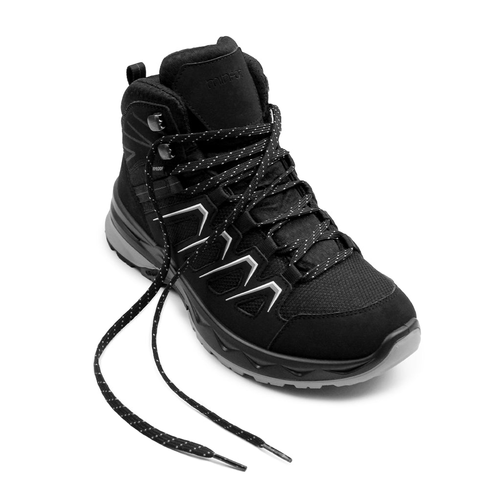 Minfot Stride Mid Sko Unisex Vandtæt TEX Sort