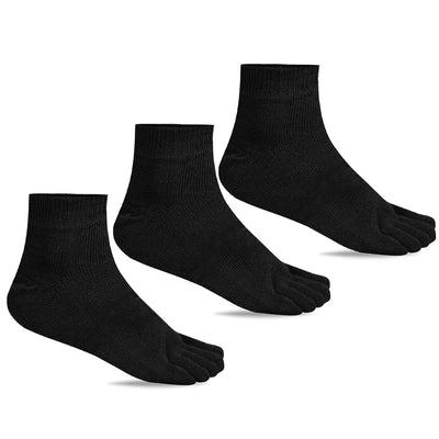 Minfot Tåstrømper bomuld Sort Mix 3-pack