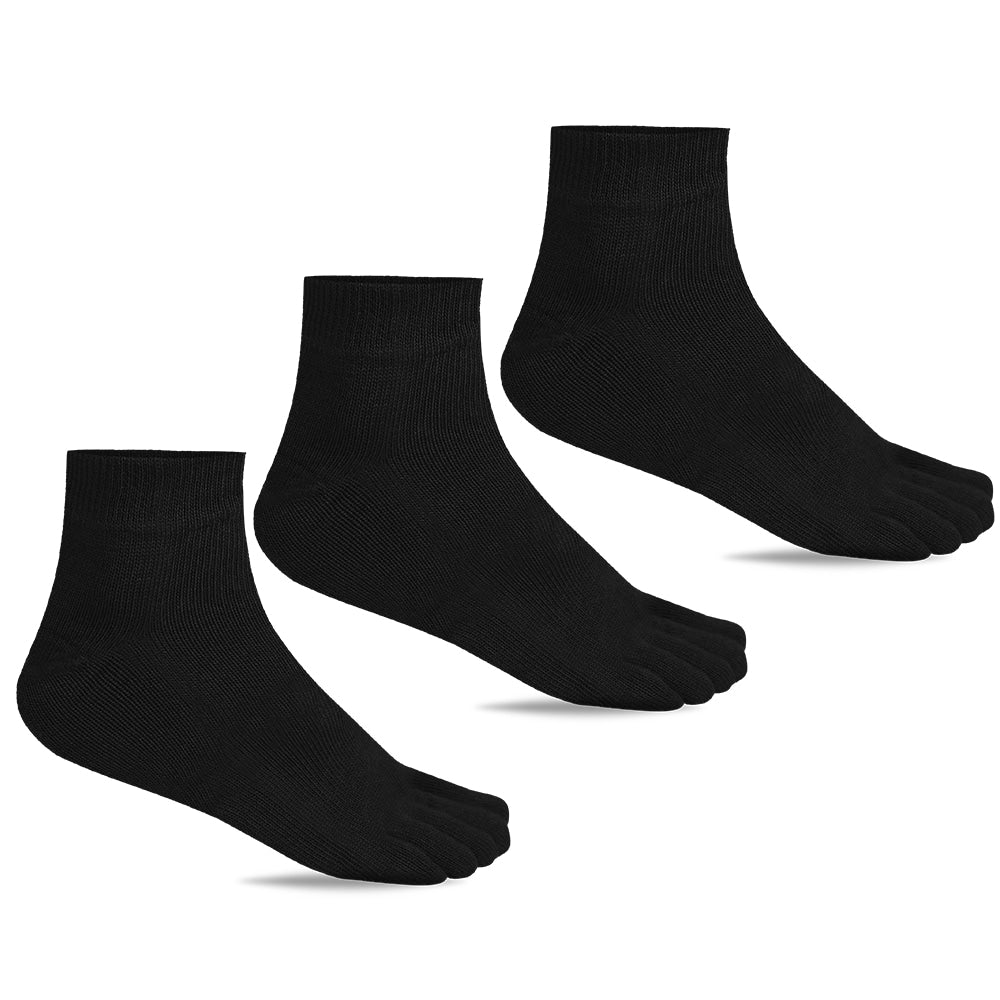 Minfot Tåstrømper Sport Sort 3-pak