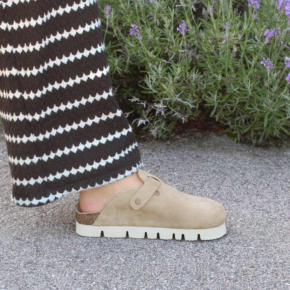 Minfot Upstep Dana Tøfler Dame Ruskind Taupe