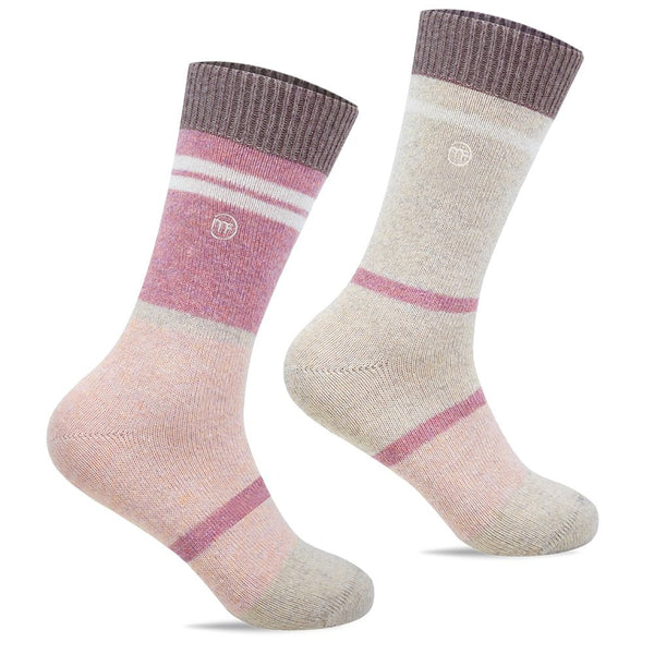 Minfot Uldstrømper Strand Korall 2-pak