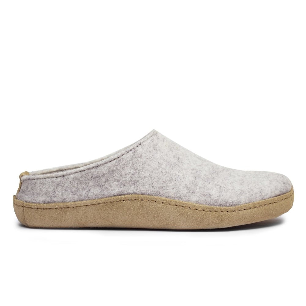 Minfot Hjemmesko Uld Arild Indersål Fåreskind Lysegrå