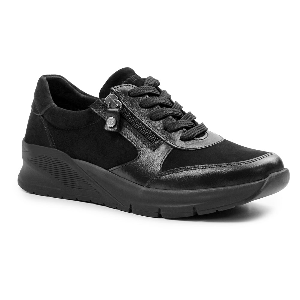 Minfot Vei Sneaker Stretch Nubuck Sort Oxid