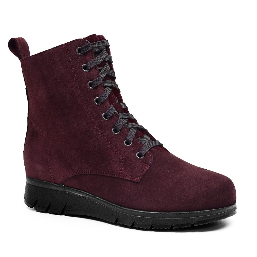 Minfot Aaltonen Vinterkängor Grip+ Zip Kiitos Mocka Ull Bordeaux