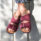 Minfot Sandaler Voss Dame Ruskind Bourgogne