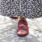 Minfot Sandaler Voss Dame Ruskind Bourgogne