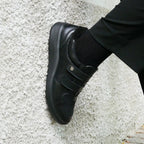 Minfot Way Sneaker Bred Stretch med Velcro Sort