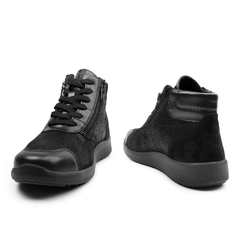 Produktbild 7 - Minfot Way Høy Sneaker Bred Stretch Sort
