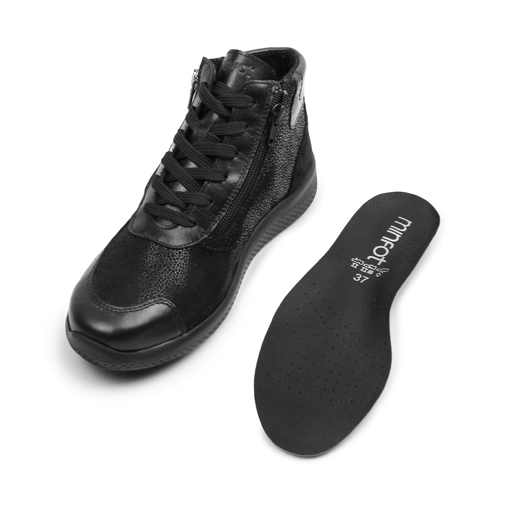 Produktbild 10 - Minfot Way Høy Sneaker Bred Stretch Sort