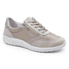 Minfot Way Sneaker Dame Bred Stretch Zip Beige