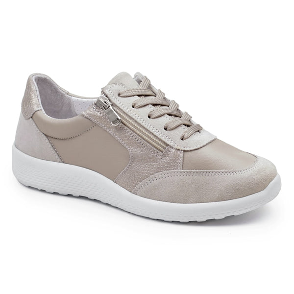Minfot Way Sneaker Bred Stretch Zip Beige