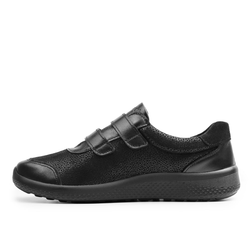 Produktbild 4 - Minfot Way Sneaker Bred Stretch med velcroslåsning Sort