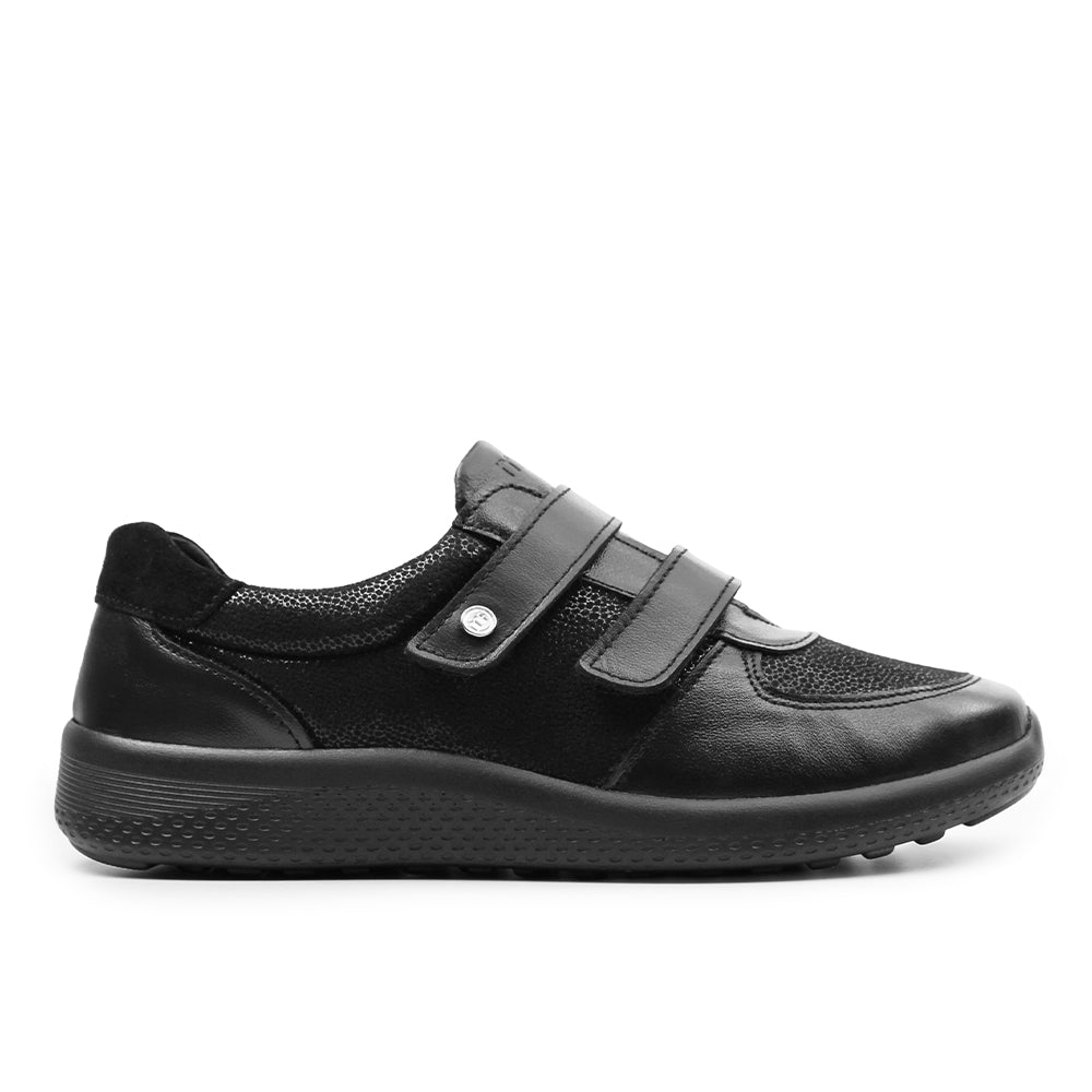 Produktbild 3 - Minfot Way Sneaker Bred Stretch med velcroslåsning Sort