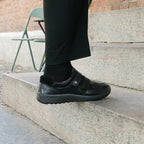 Minfot Way Sneaker Bred Stretch med Velcro Sort