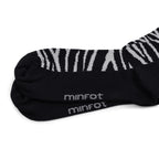 Minfot Støttestrømper Bambus Zebra Sort 1-pak