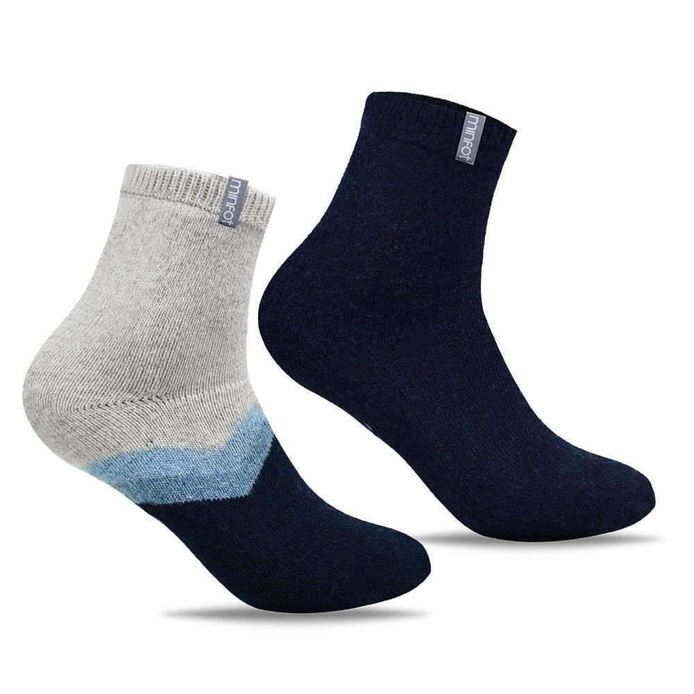 Minfot Anti-skridstrømper Uld Cosy Iris 2-pak