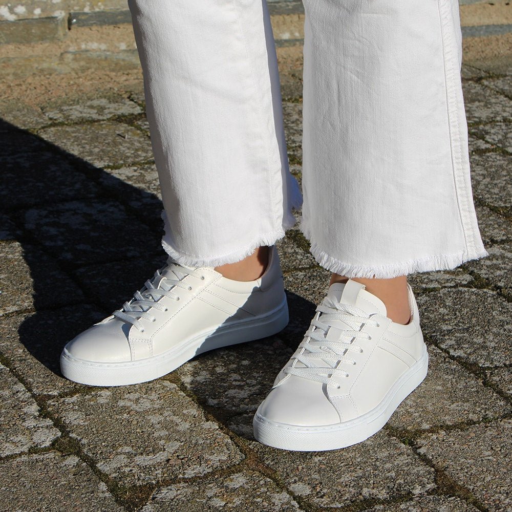 Minfot Comfort Sneakers Dame Læder Hvid