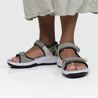 Minfot Nyhamn Sandaler Dame Green Beige