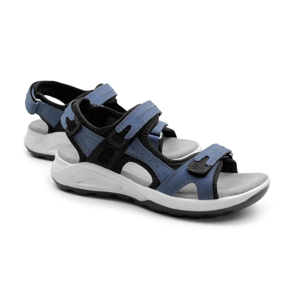 Minfot Nyhamn Sandaler Dame Nubuck Blå