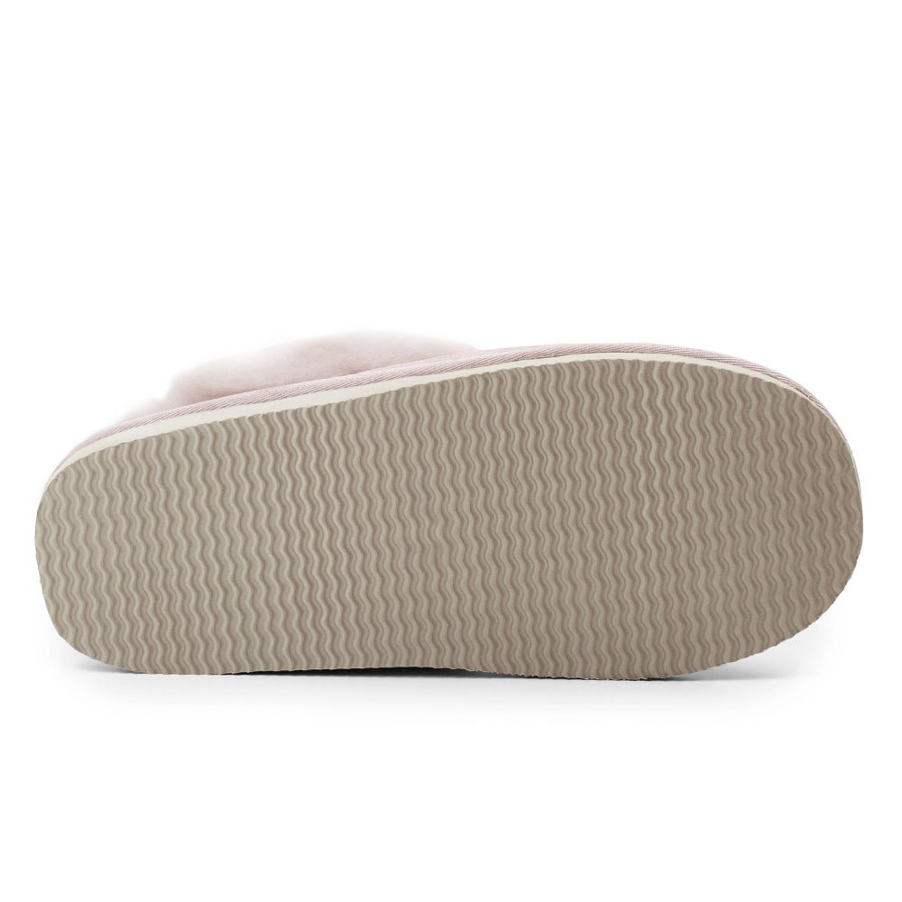Produktbild 6 - Minfot Fårskinnstofflor Slip-on Duved med sula Rose