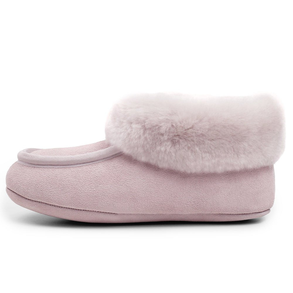 Minfot Fåreskindstøfler Sunne Rose
