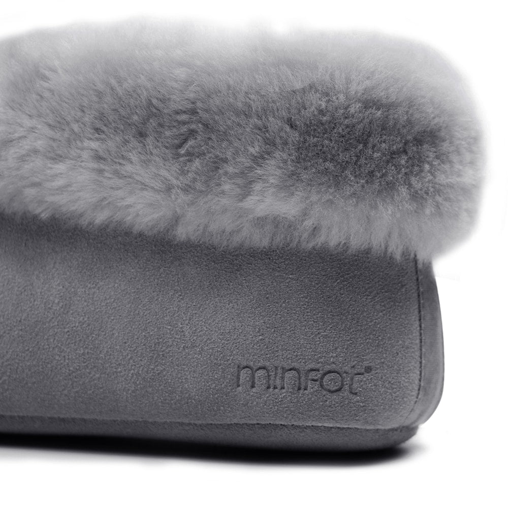 Minfot Hjemmesko Fåreskind Sunne Grå Ruskind