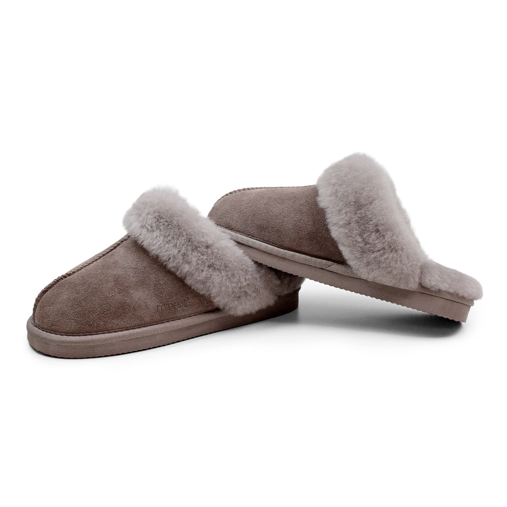 Minfot Hjemmesko Fåreskind Slip-on Duved med sål Stone
