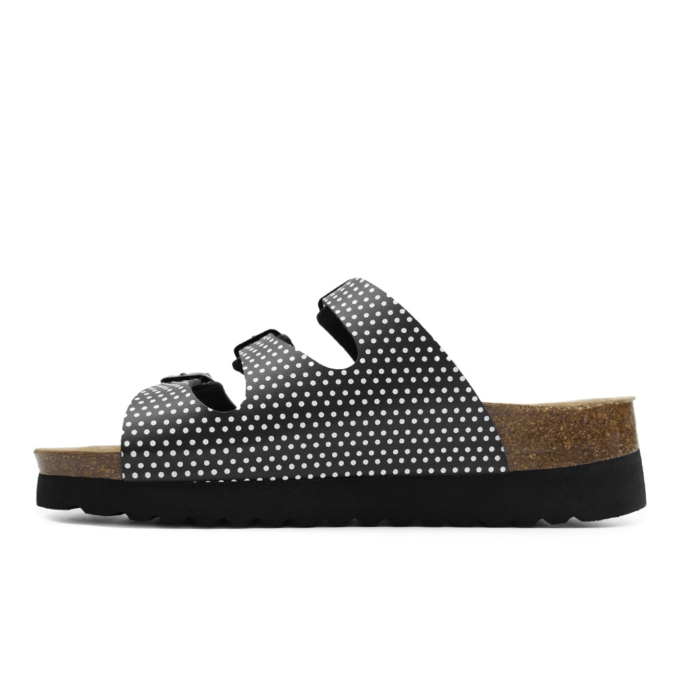 Minfot Dots Sandaler Dame Blød Bio Sort