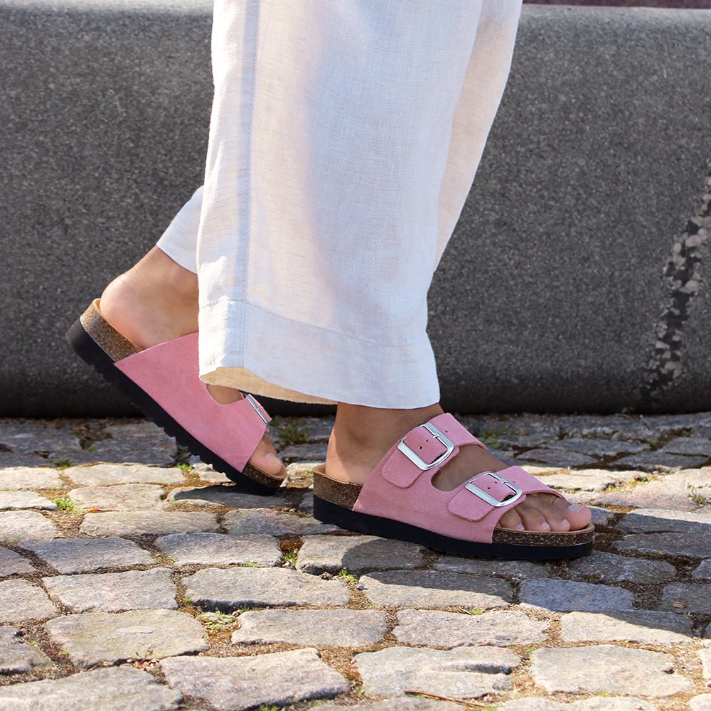 Minfot Moa Sandaler Dame Bio Ruskind Antik Rosa