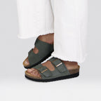Minfot Moa Sandaler Dame Bio Ruskind Grøn