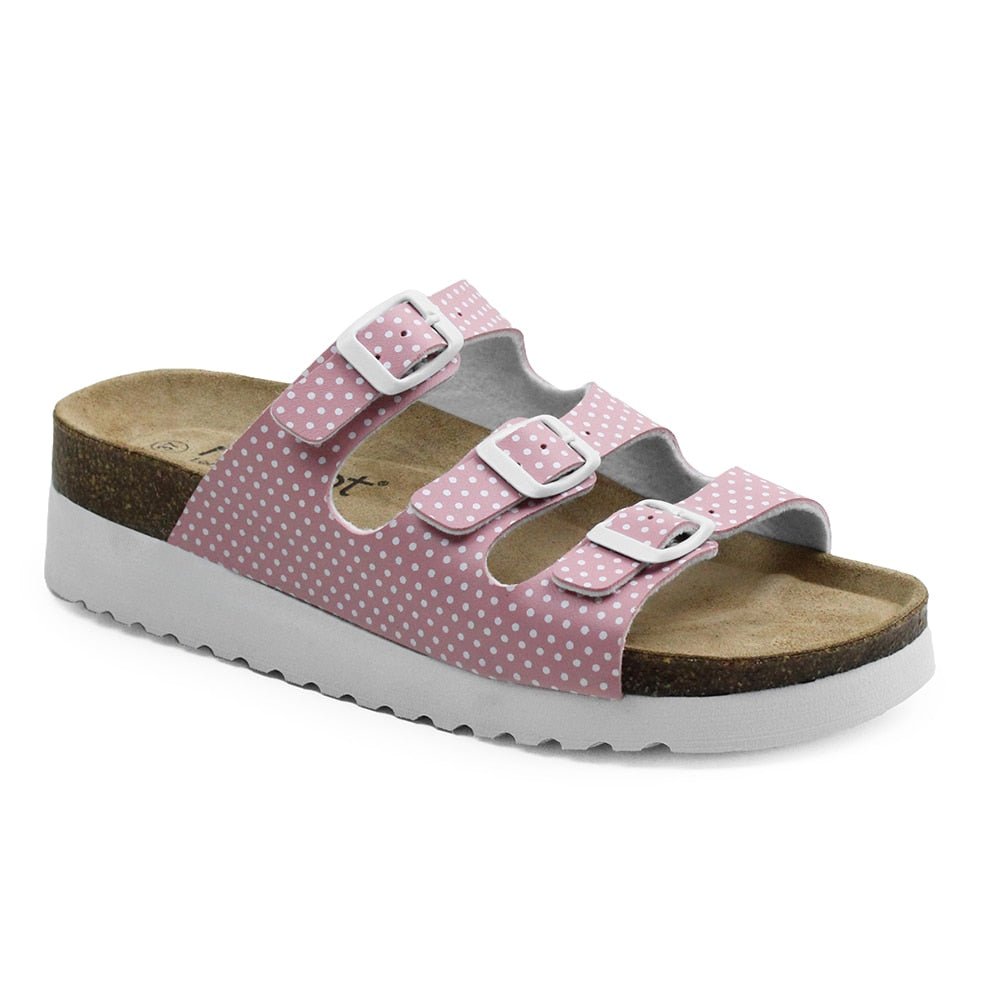 Minfot Sandal Mjuk Bio Dots Rosa
