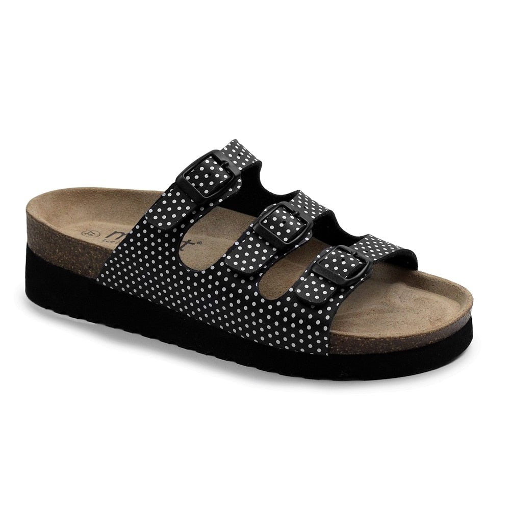 Minfot Sandal Mjuk Bio Dots Svart