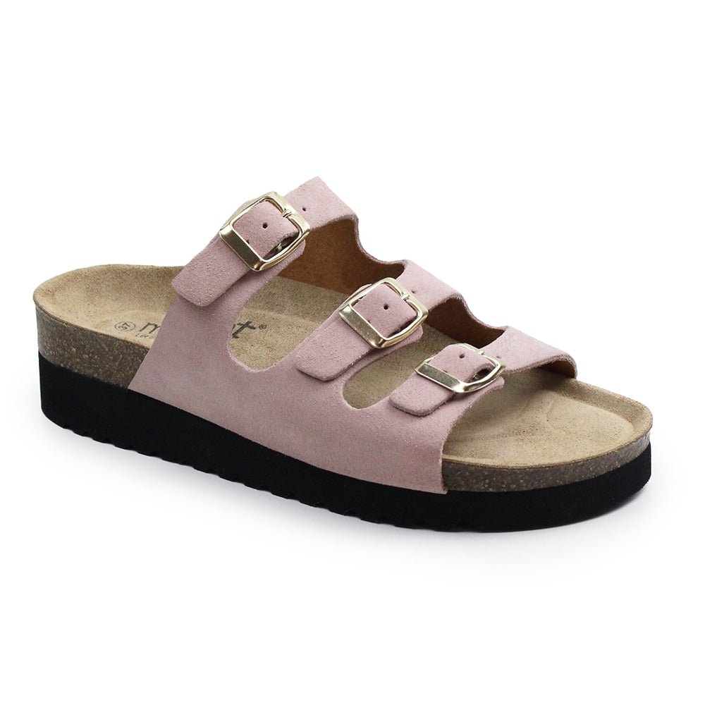 Minfot Sandal Blød Bio Ljusrosa Ruskind