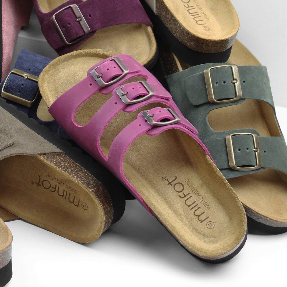 Minfot Sandaler Bio Læder Fuxia