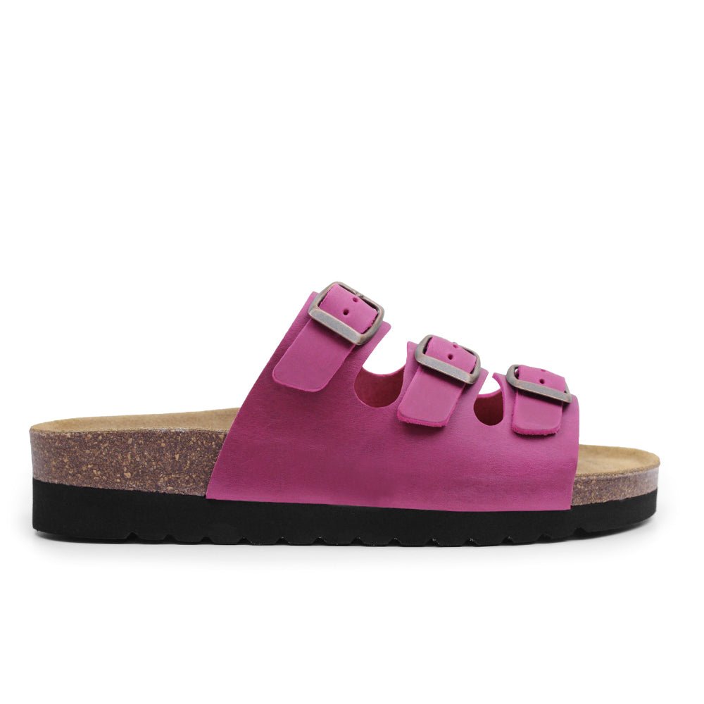 Minfot Sandaler Bio Læder Fuxia