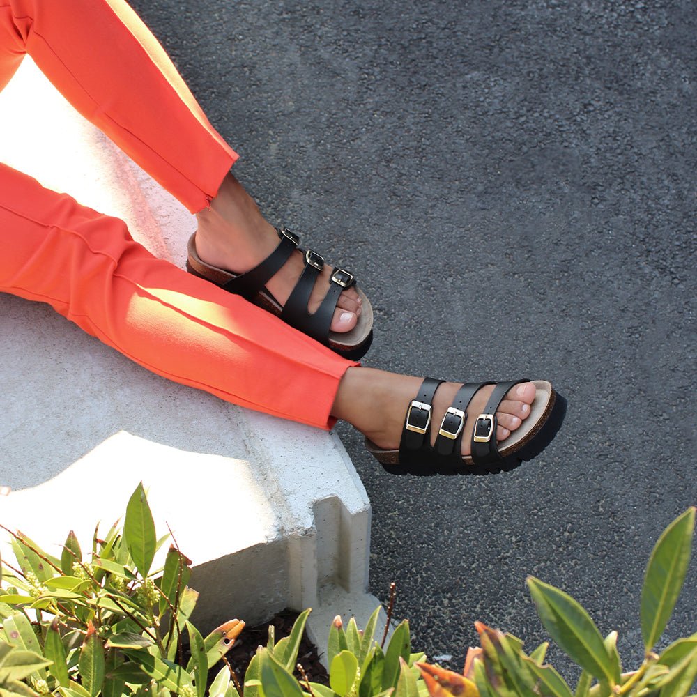 Minfot Upstep Lux Sandaler Dame Sort