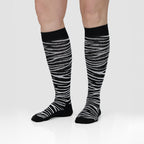 Minfot Støttestrømper Bambus Zebra Sort 1-pak