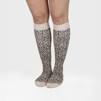 Minfot Støttestrømper Bomuld Leopard Beige 1-pak