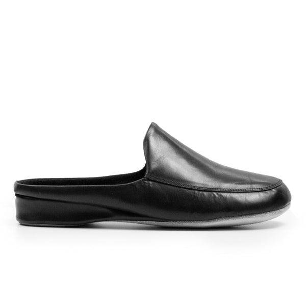 Minfot Herre Hjemmesko Tage Læder Sort