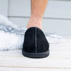 Minfot Hjemmesko Fåreskind Slip-on Orust med sål Sort
