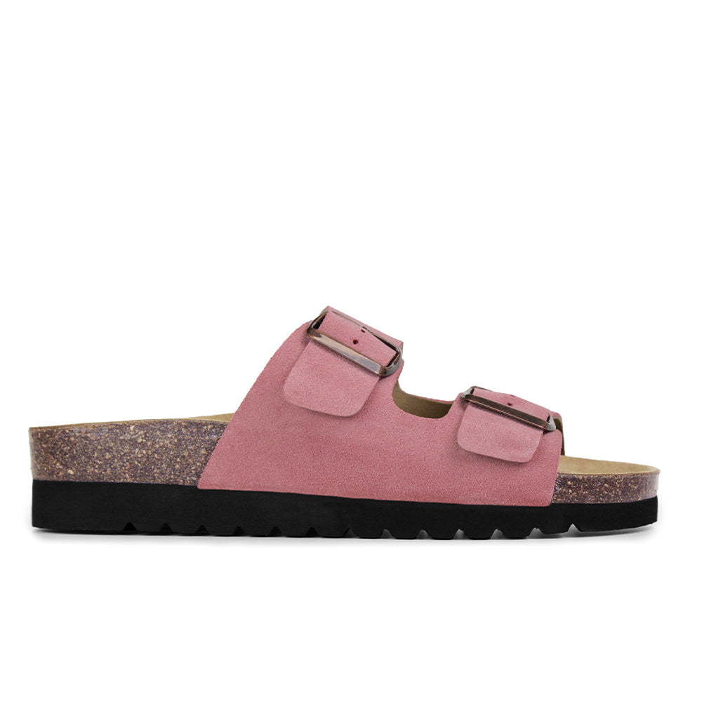 Minfot Moa Biosandaler Dame Ruskind Anatomisk 2-remme Antik Rosa