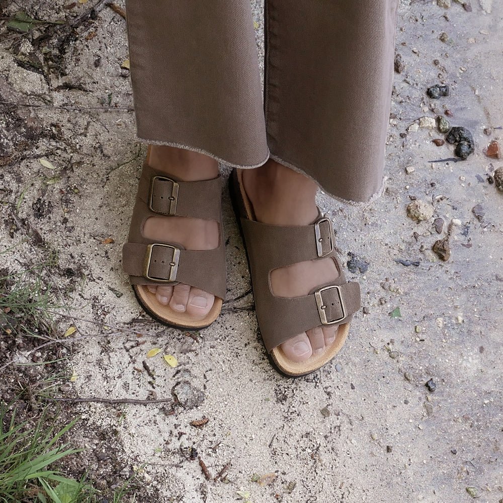Minfot Moa Sandaler Dame Bio Ruskind Taupe