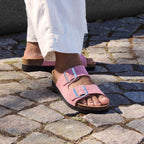 Minfot Moa Sandaler Dame Bio Ruskind Antik Rosa
