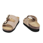 Minfot Moa Biosandaler Dame Ruskind Anatomisk 2-remme Beige