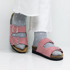 Minfot Moa Sandaler Dame Bio Ruskind Antik Rosa