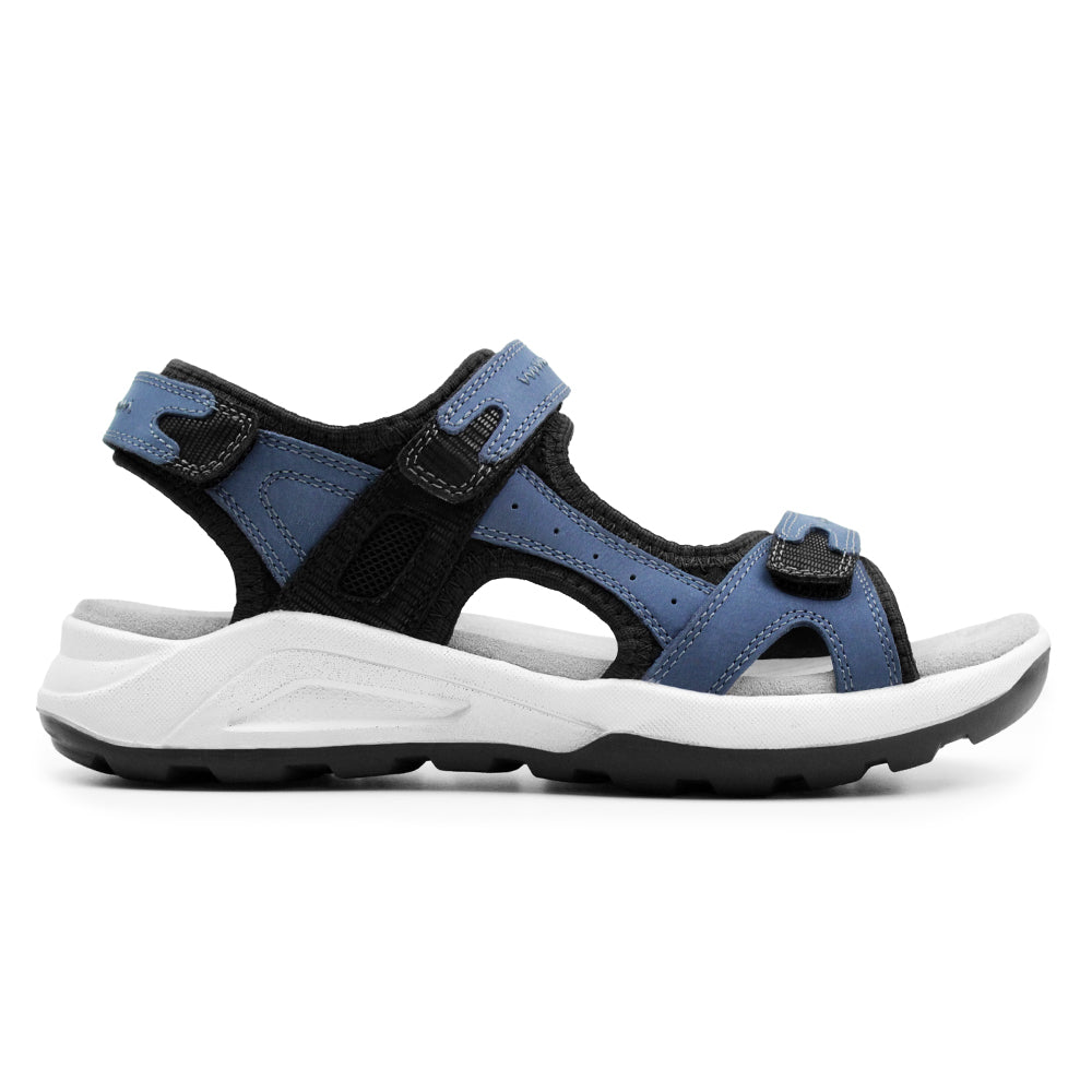 Minfot Nyhamn Sandaler Dame Nubuck Blå